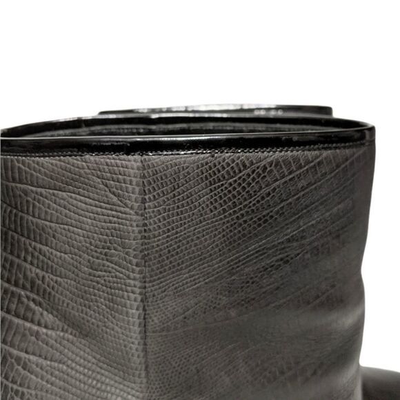 YVES SAINT LAURENT Leather Snake Print Tribtoo 105 Platform Ankle Booties 40 - Picture 4 of 9